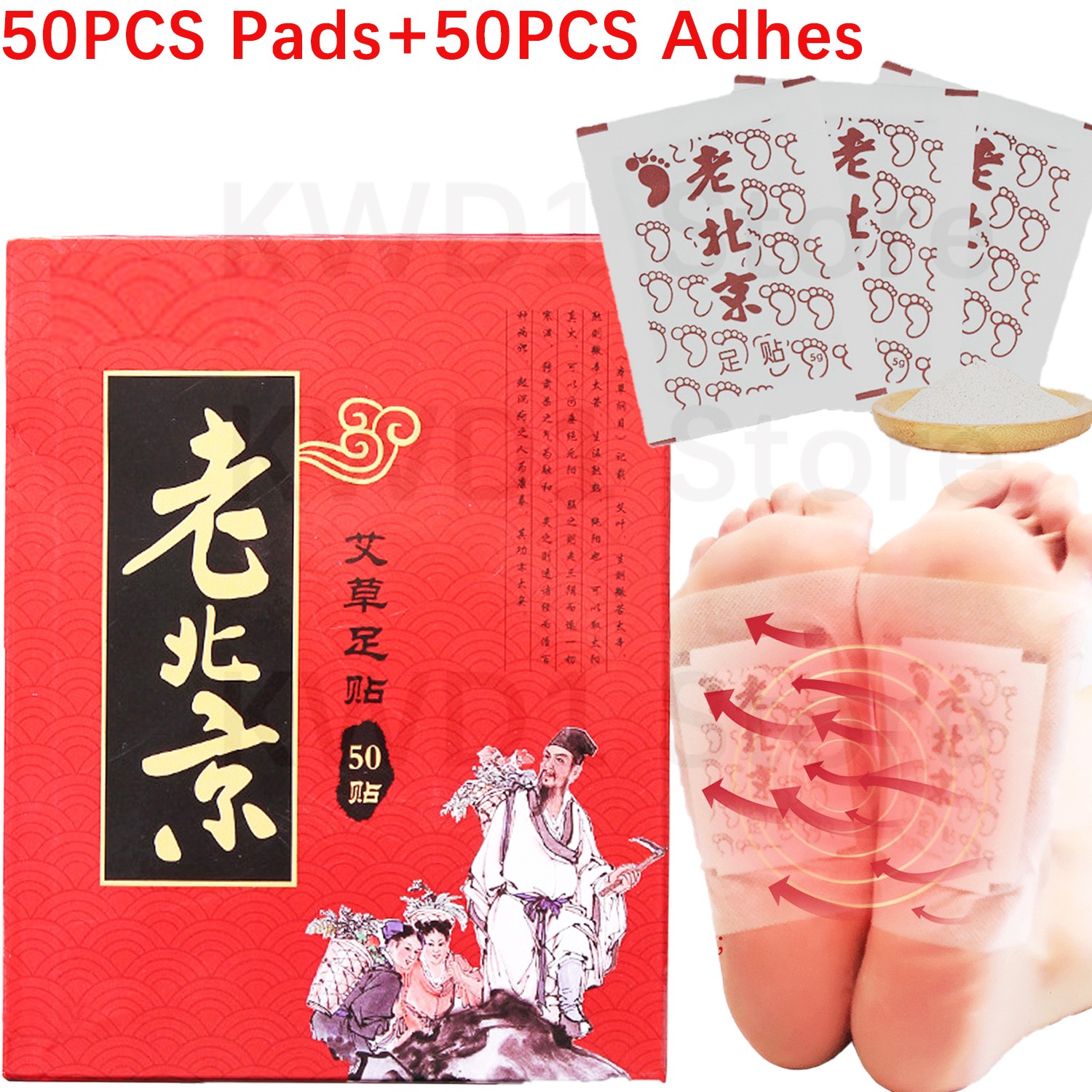 50pcs Pads+50pcs Detox Foot Pa - огляд і ціна Detox Foot Patch