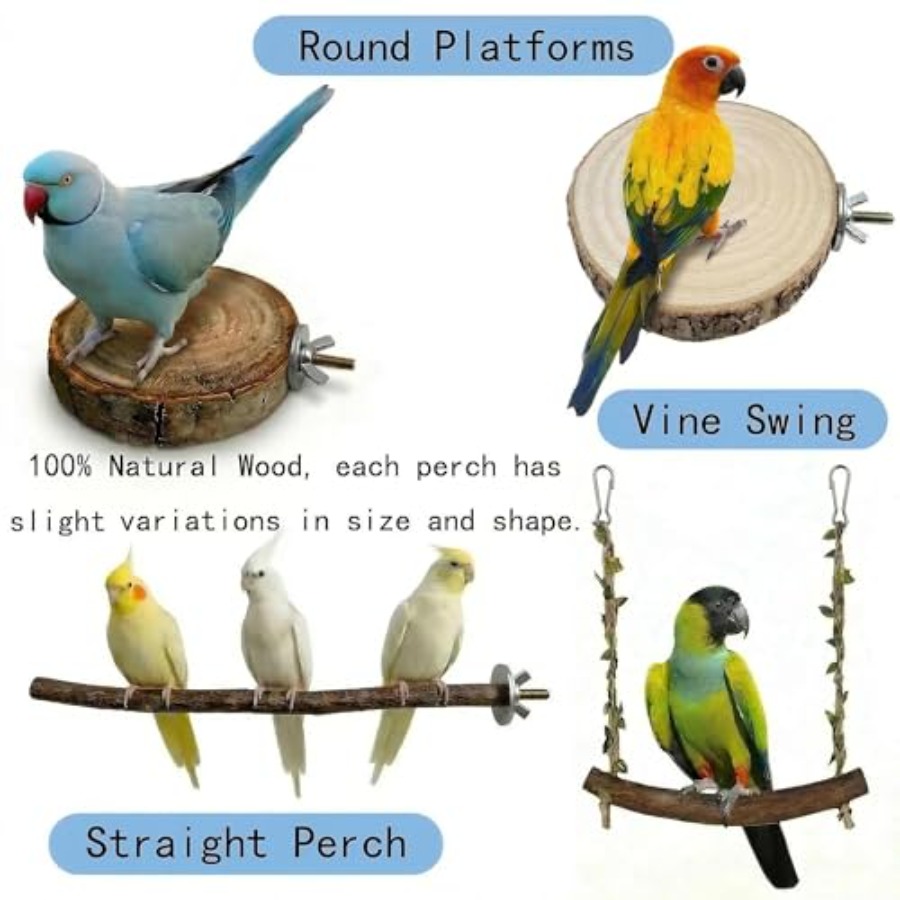 8PCS natural wood bird perches - огляд і ціна Health & Wellness Gordon Edlin