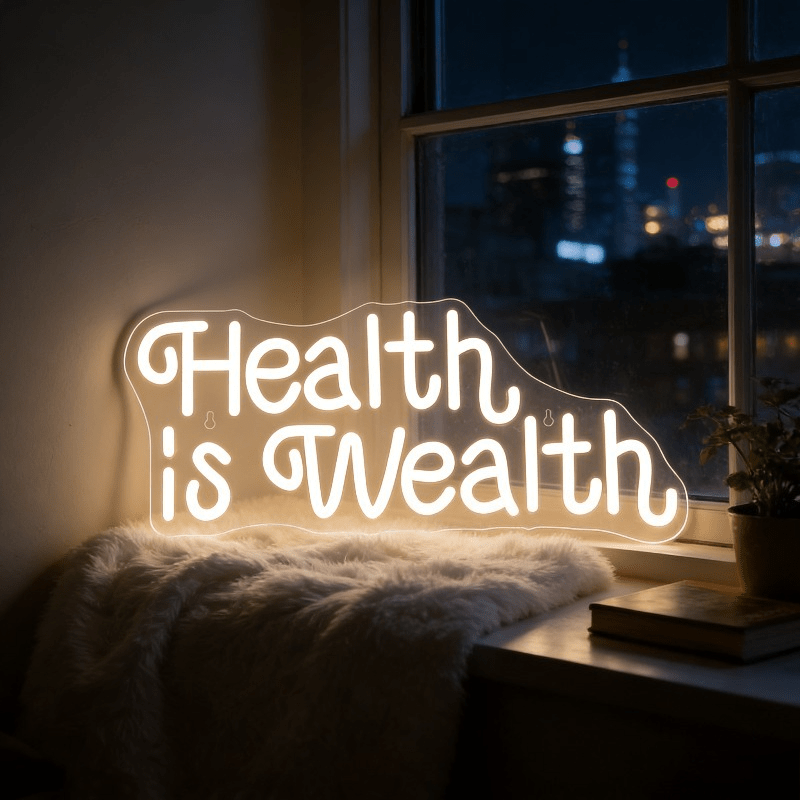 Health is Wealth Neon Sign LED - огляд і ціна Health Wellness Yoga