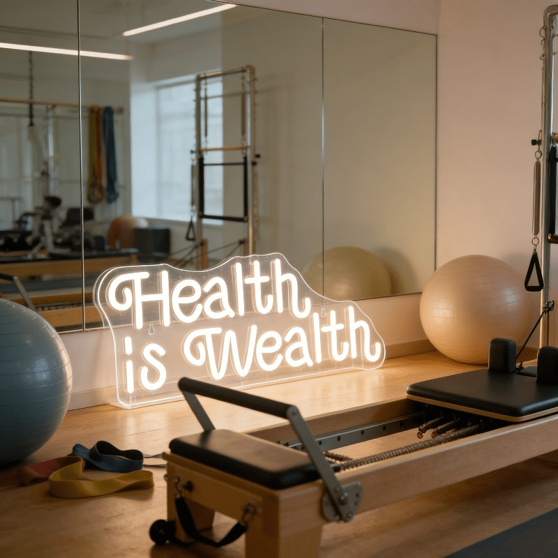 Health is Wealth Neon Sign LED - огляд і ціна Health Wellness Yoga